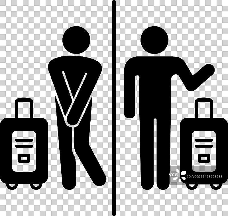 腹泻旅客的象形图图片素材