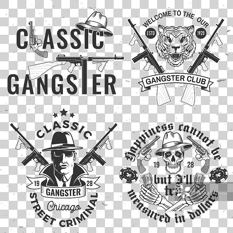 黑帮俱乐部徽章设计合集图片素材