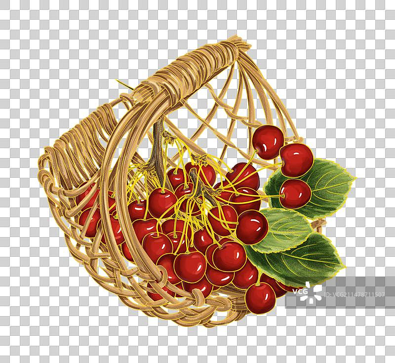 一篮子樱桃图片素材