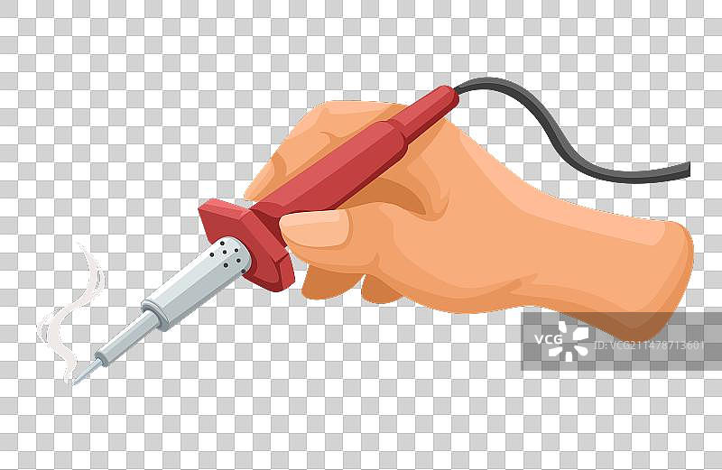 手持烙铁符号卡通图片素材