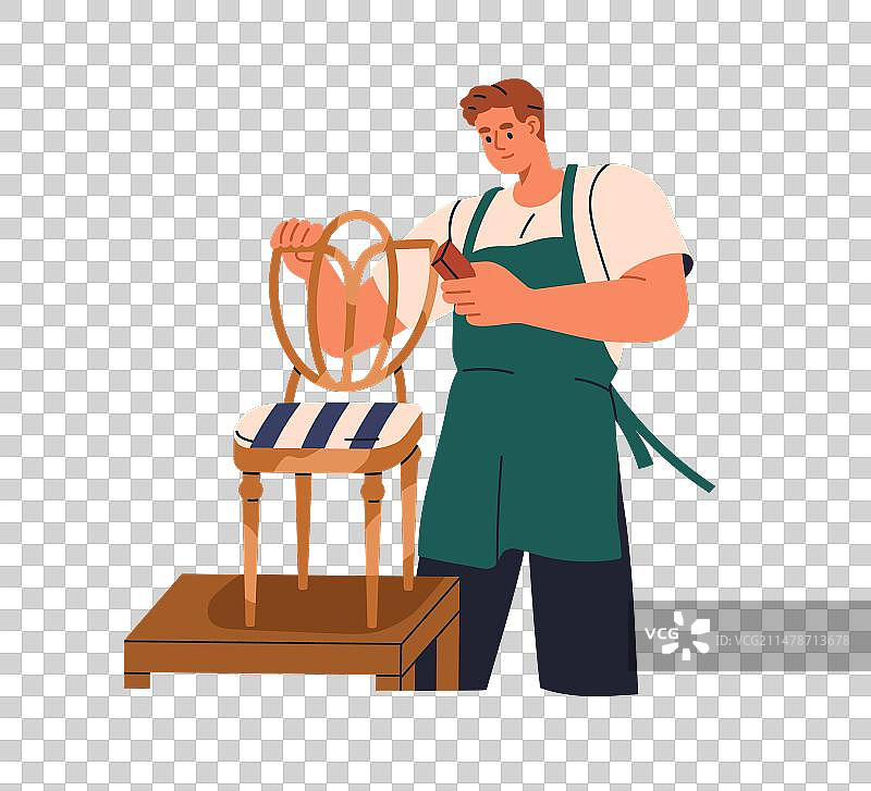 家具制造商制作木椅图片素材