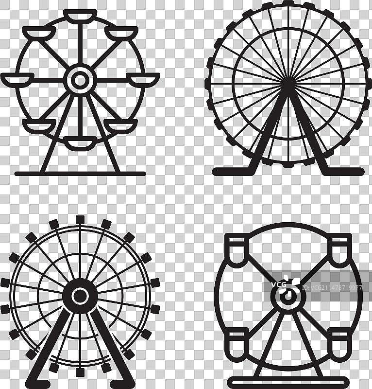 摩天轮图标图片素材