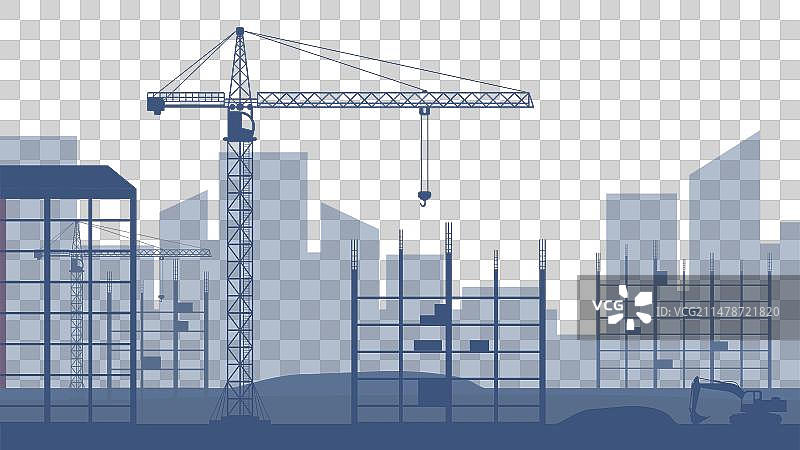 施工中的建筑物图片素材