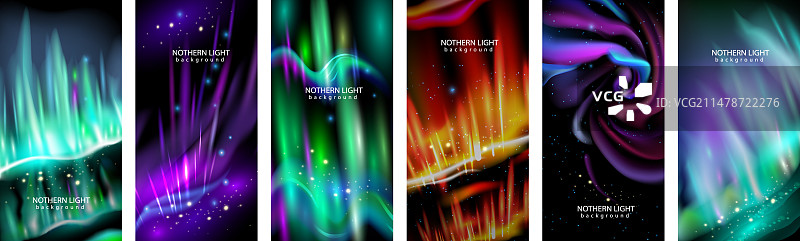 带有北极光元素的banner图片素材
