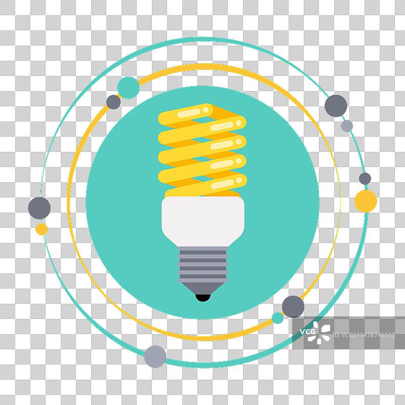 荧光灯泡图标图片素材