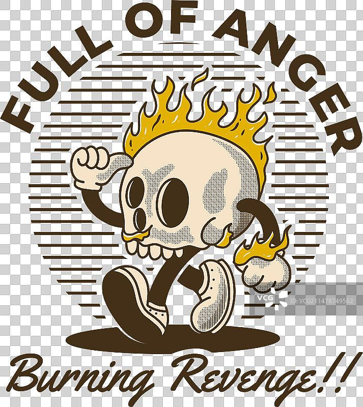 愤怒复仇的吉祥物角色图片素材