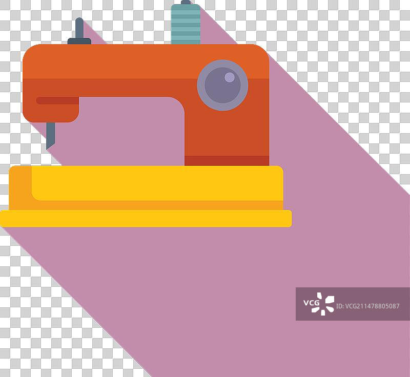 扁平风格缝纫机装饰图标图片素材