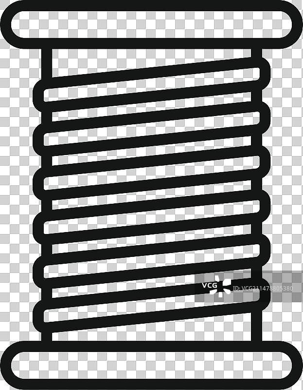 缝纫机装饰图标轮廓图片素材