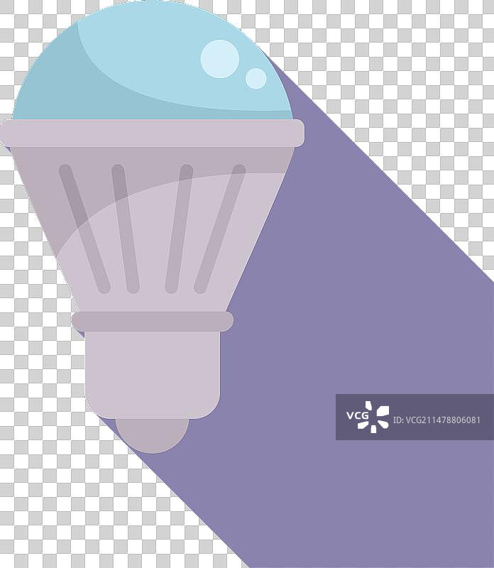 塑料LED灯泡图标扁平化在线控制图片素材