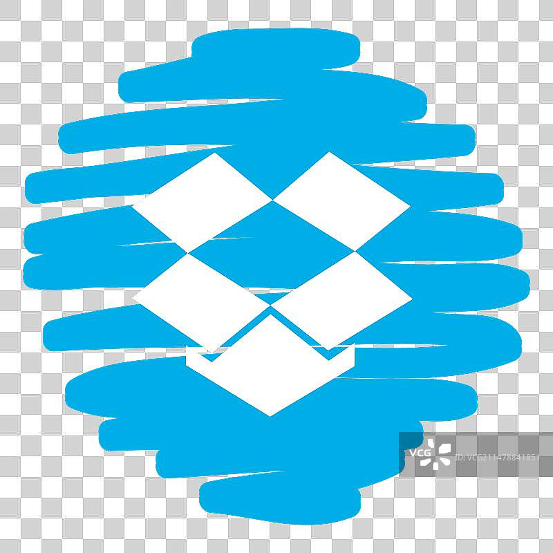 Dropbox扭曲圆形图标图片素材