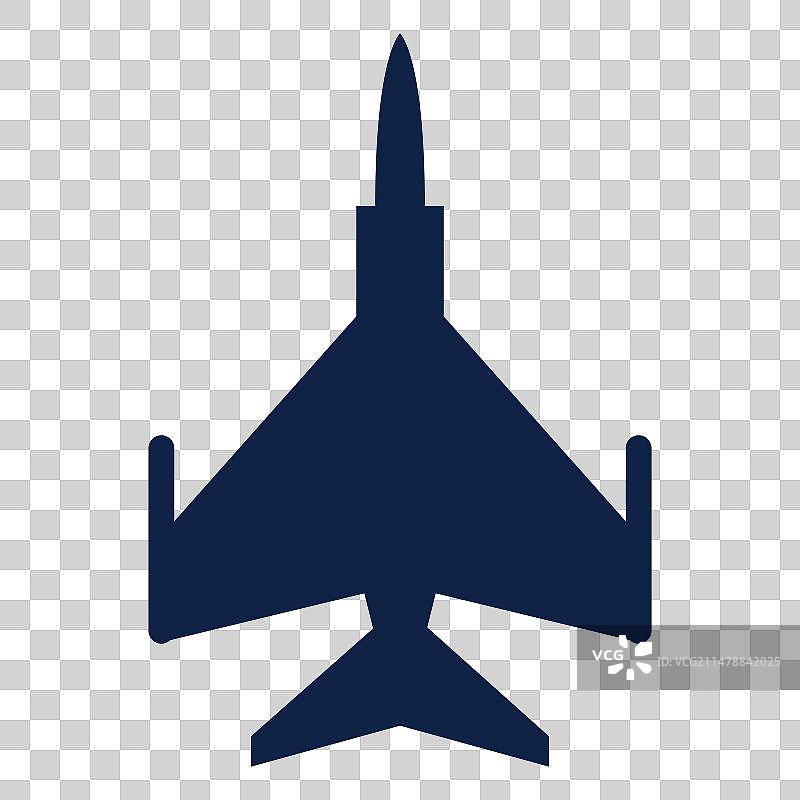 F-16战斗机俯视图轮廓图片素材