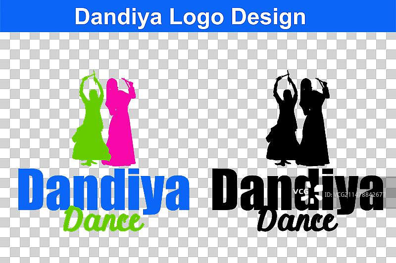 Dandiya舞蹈标志设计图片素材