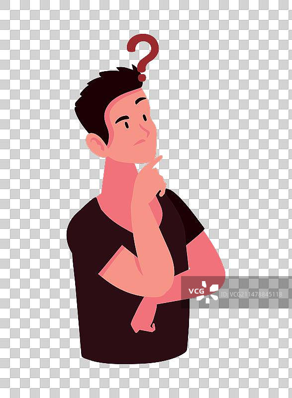 思考中的男人肖像图片素材