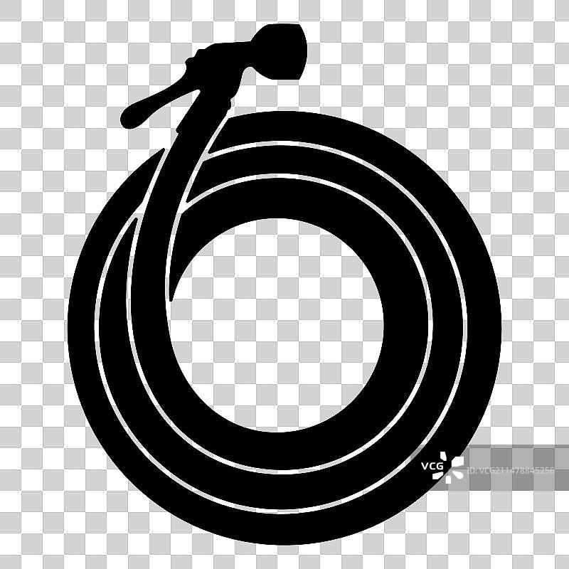 花园软管剪影图片素材