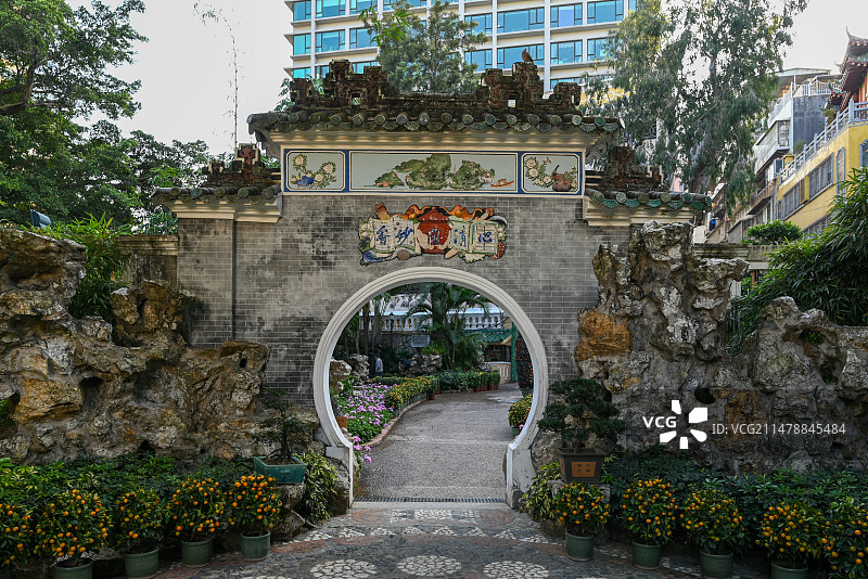 澳门卢廉若公园建筑图片素材