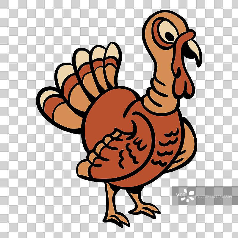 手绘火鸡图片素材