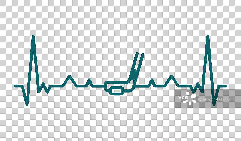 曲棍球棒心跳图片素材