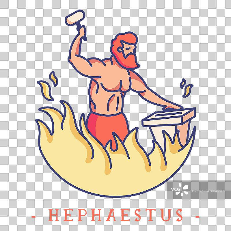 希腊神赫菲斯托斯图片素材