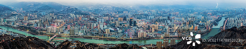 黄河穿城过图片素材