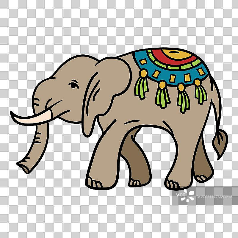 装饰的印度象图片素材
