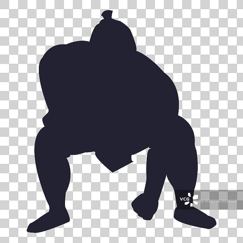 日式相扑轮廓图片素材