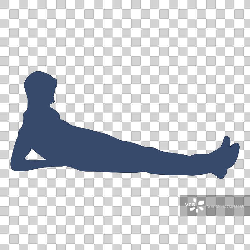 躺着的男人轮廓图片素材