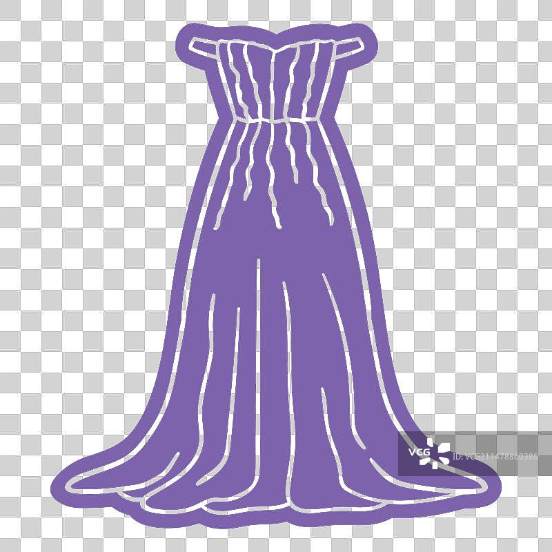 长款舞会礼服剪影图片素材