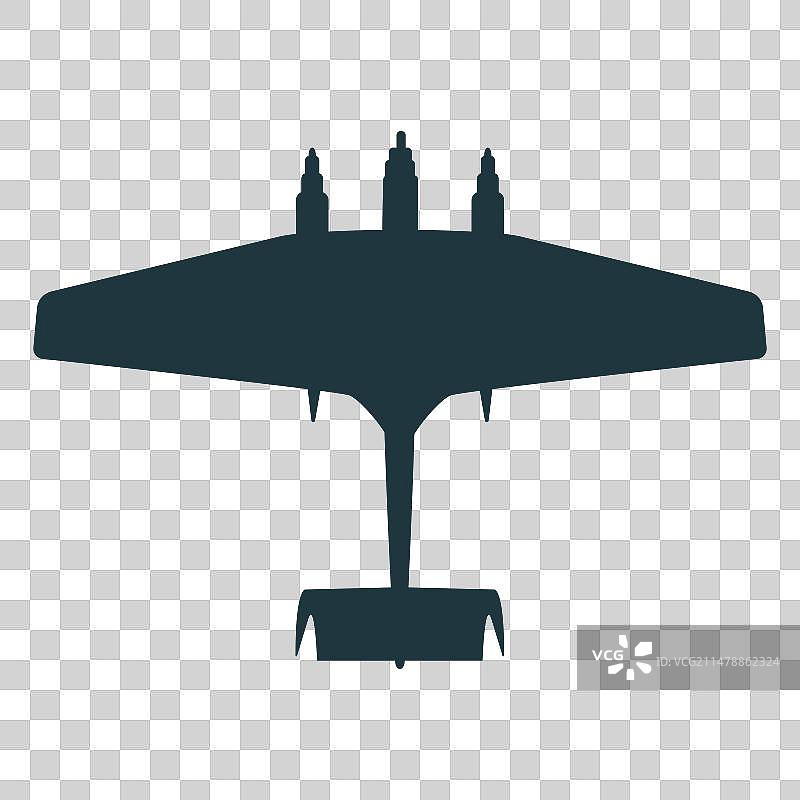 军用飞机轮廓图片素材