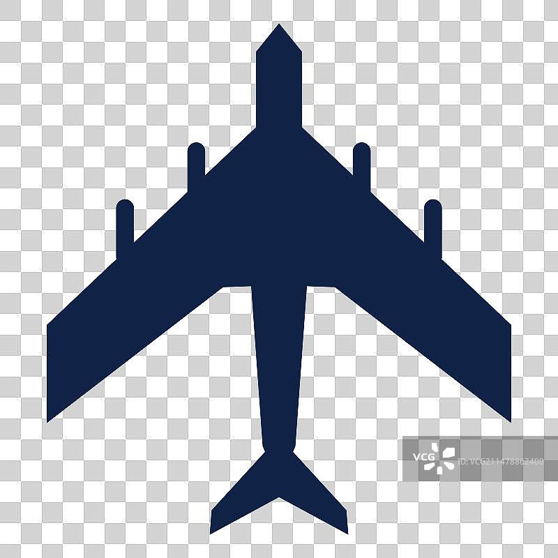 军用运输机俯视剪影图片素材