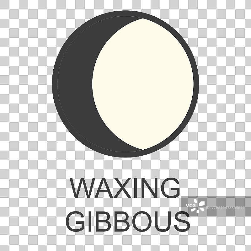 渐盈凸月图标图片素材