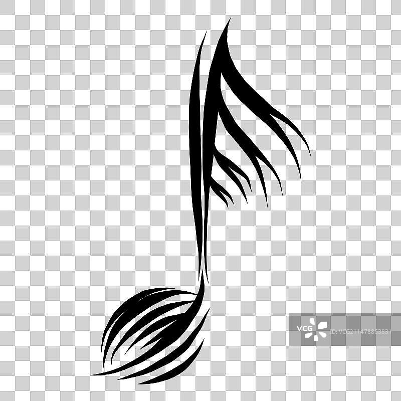 音乐细条纹音符图标图片素材