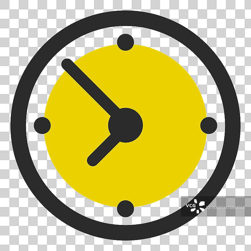 彩色描边办公时钟图标图片素材