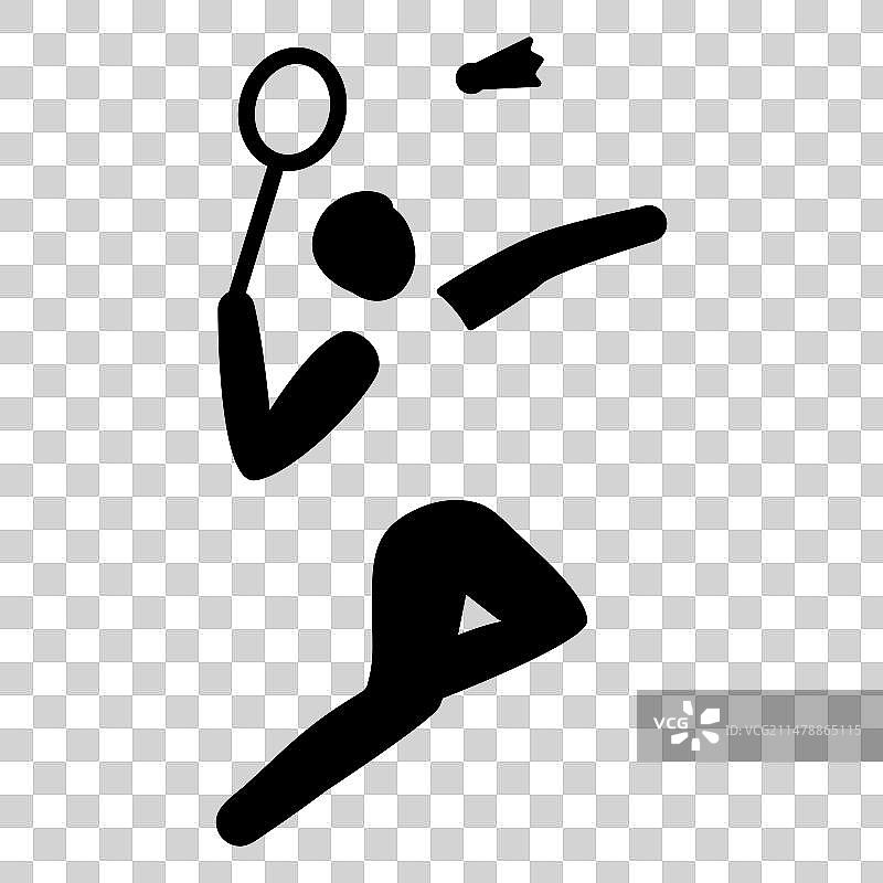 奥运会羽毛球运动象形图图片素材