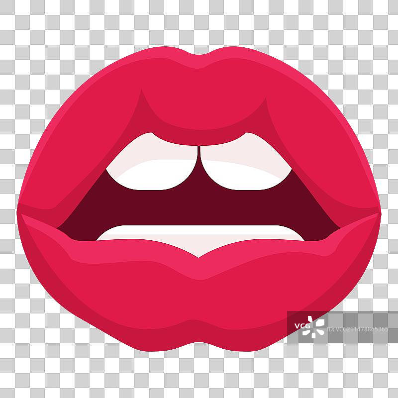 张开的女性嘴巴图标图片素材
