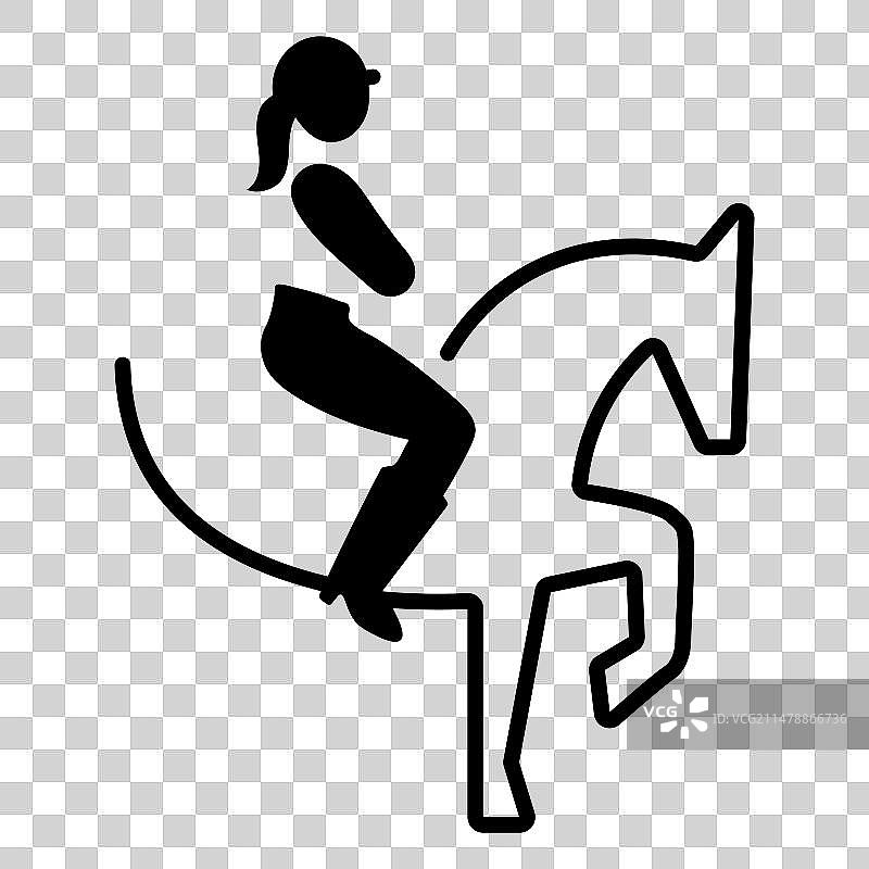 残奥会马术运动象形图图片素材