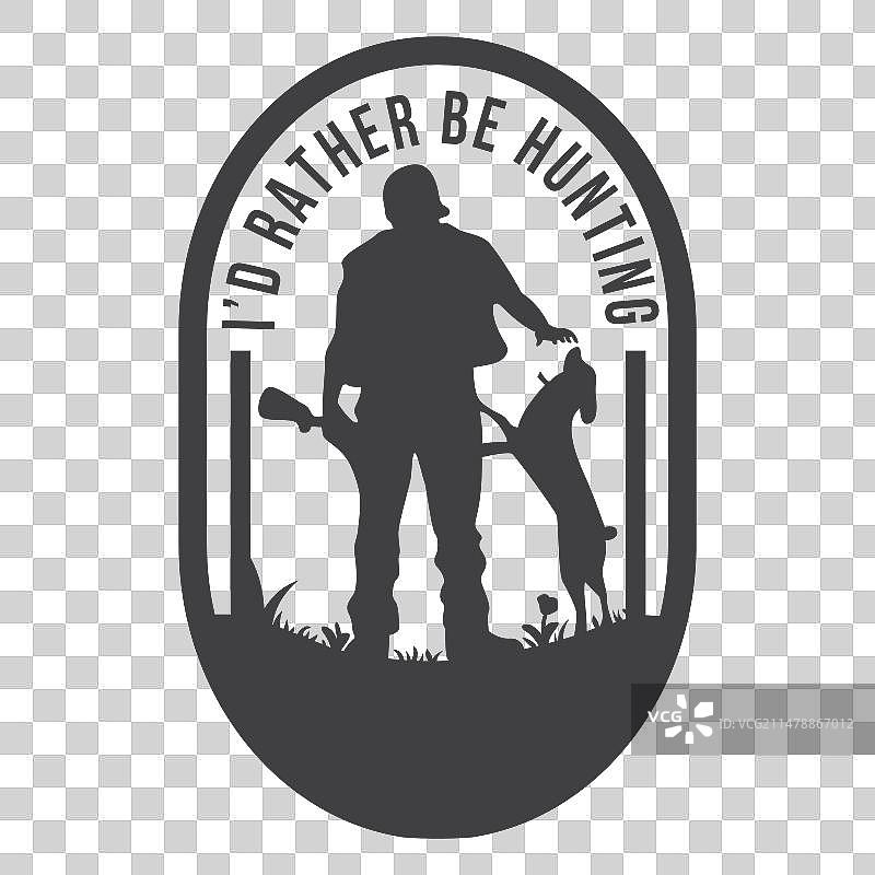 椭圆形狩猎徽章图片素材