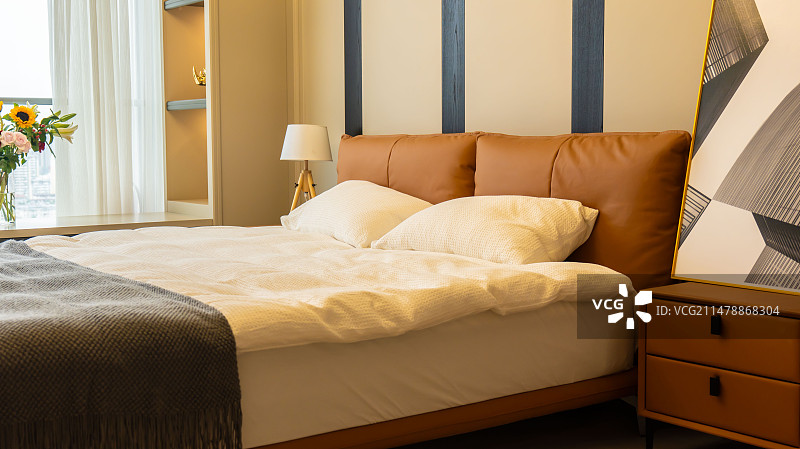 豪华酒店卧室软装样板间图片素材