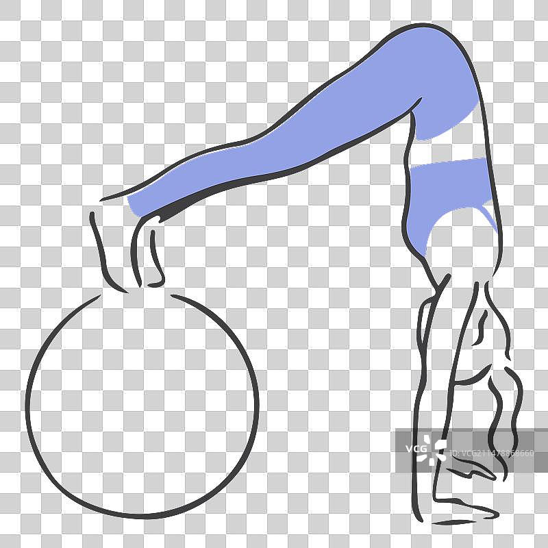 普拉提与健身球图片素材