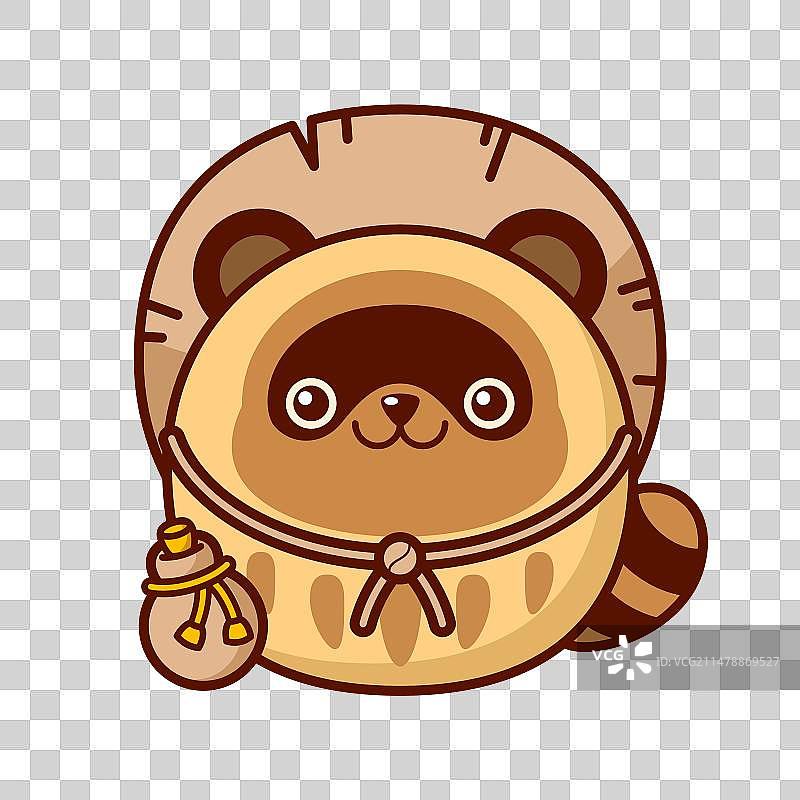 可爱日式达摩狸猫玩偶图片素材