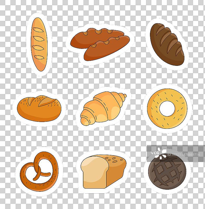 烘焙产品贴纸书签图片素材