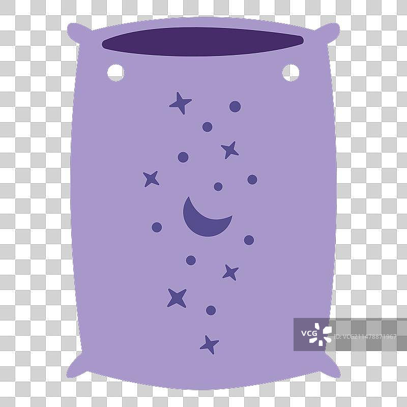 紫色枕头半扁平设计图片素材