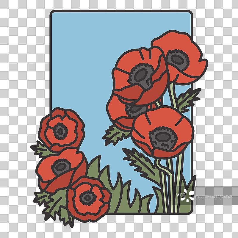 阵亡将士纪念日虞美人花图片素材