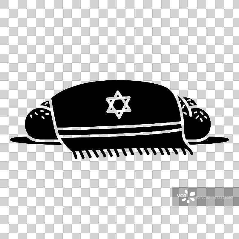 犹太教安息日面包切面图片素材