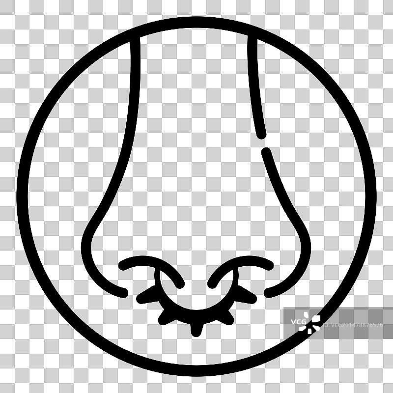 鼻中隔穿孔笔触图片素材