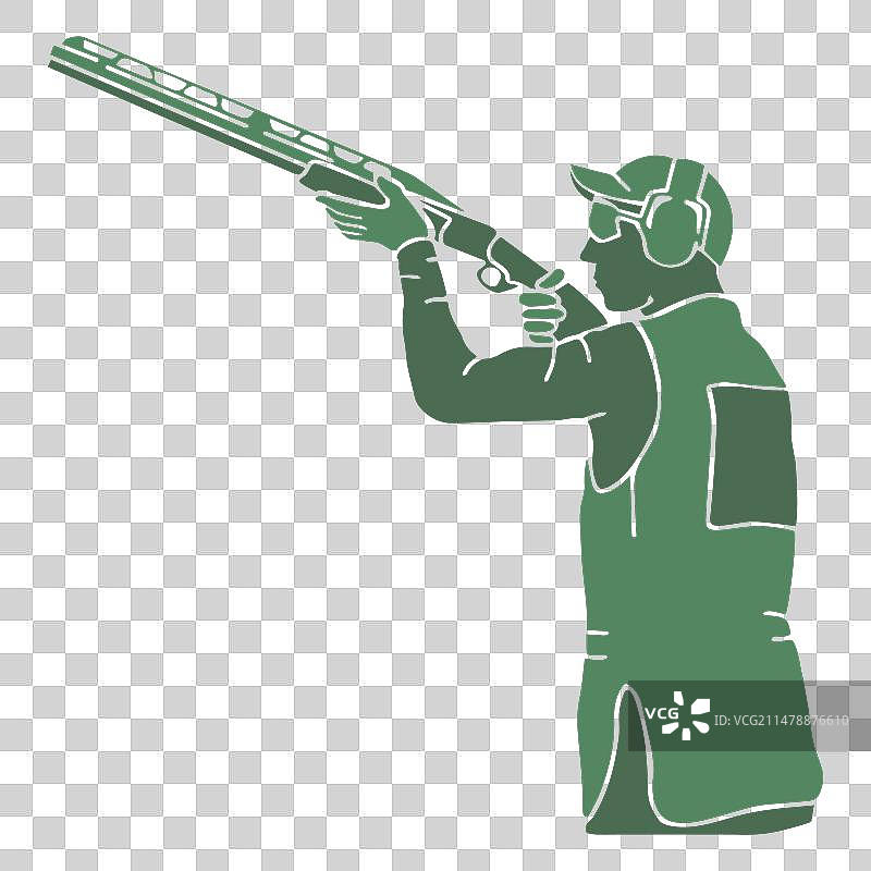 射击男子猎枪（左）图片素材