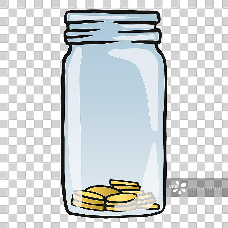 彩色笔触储蓄罐图片素材