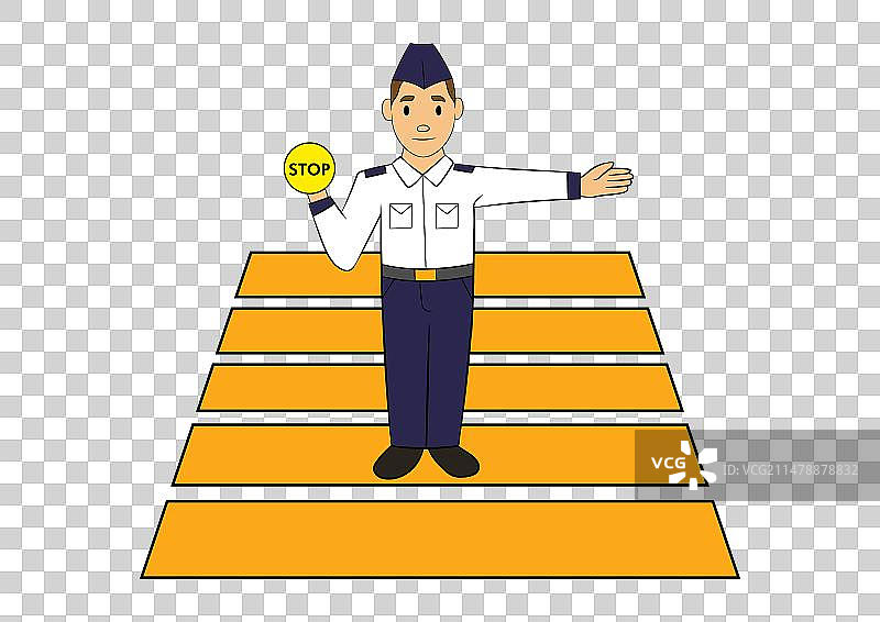 卡通形象：交通警察图片素材