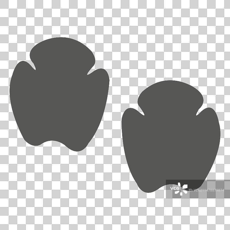 犀牛脚印图标图片素材