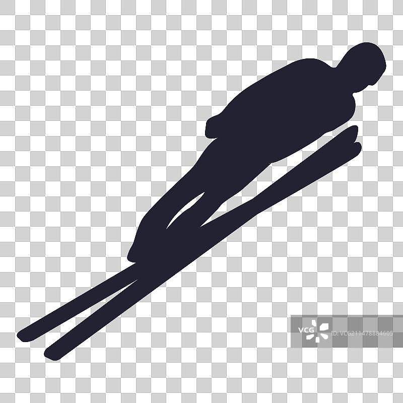 滑雪运动剪影3图片素材