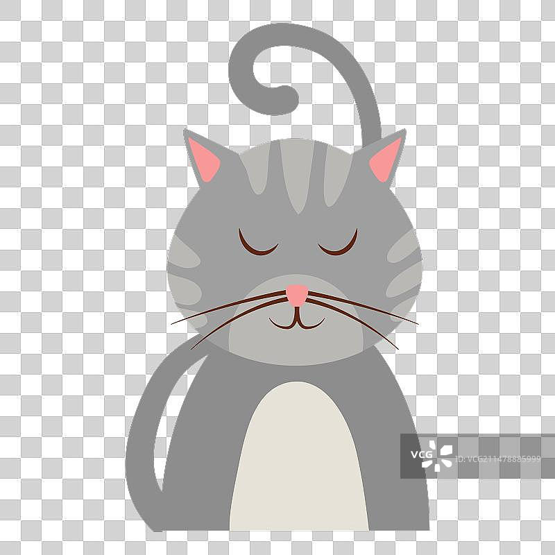 困倦的猫咪头像图片素材